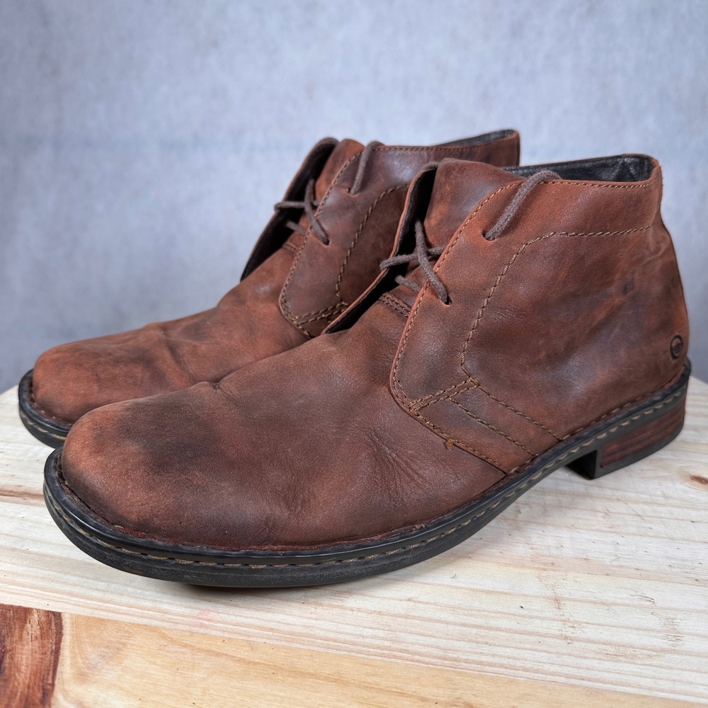 Born Chukka Boots Mens 12 Brown Good Leather Lace Up Desert Boot Distressed